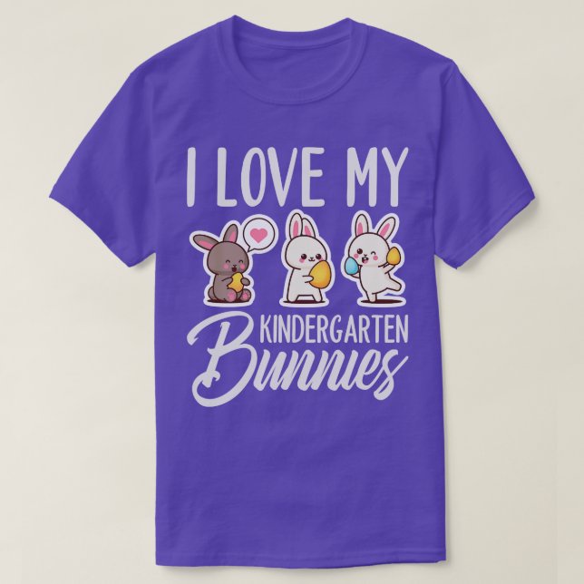 T-shirt J'Aime Mes Lapins De maternelle (Design devant)