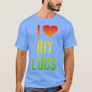 T-shirt J'Aime Mes Locs Afro Naturel Cheveux Black Melanin