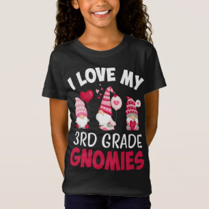 T-Shirt J'aime mes nanas de 3e année mignonnes Valentines