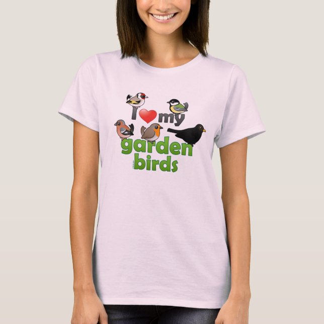 T-shirt J'Aime Mes Oiseaux De Jardin (Devant)