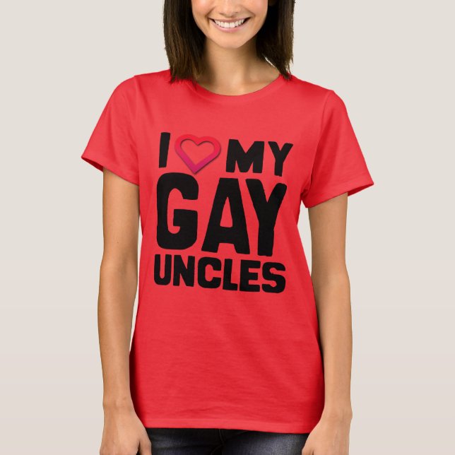 T-SHIRT J'AIME MES ONCLES GAYS (Devant)