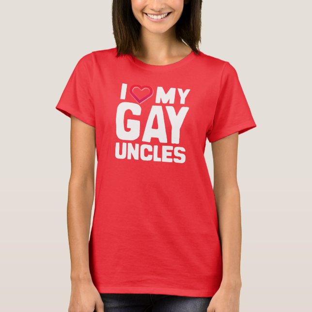 T-SHIRT J'AIME MES ONCLES GAYS (Devant)