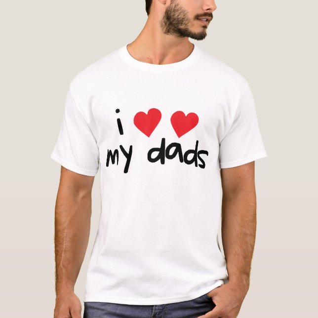 T-shirt J'aime mes papas (Devant)