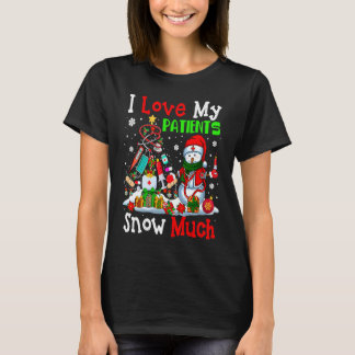 T-shirt J'Aime Mes Patients Tellement De Neige Arbre De No