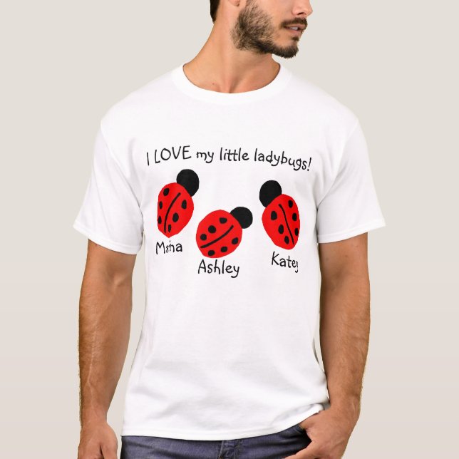 T-shirt J'AIME mes petites coccinelles !  (personnalisez (Devant)