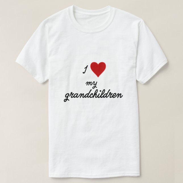 T-shirt J'aime mes petits-enfants (Design devant)