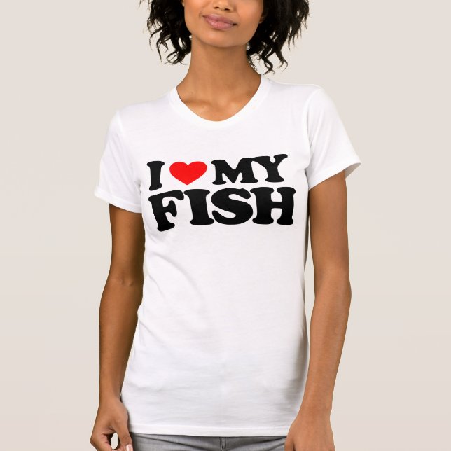 T-SHIRT J'AIME MES POISSONS (Devant)