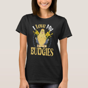 T-shirt J'aime mes potes Parakeet budgie 2