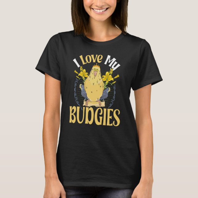 T-shirt J'aime mes potes Parakeet budgie 2 (Devant)