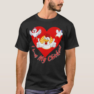 T-shirt J'aime mes poules – Drôles d'animaux de ferme de v