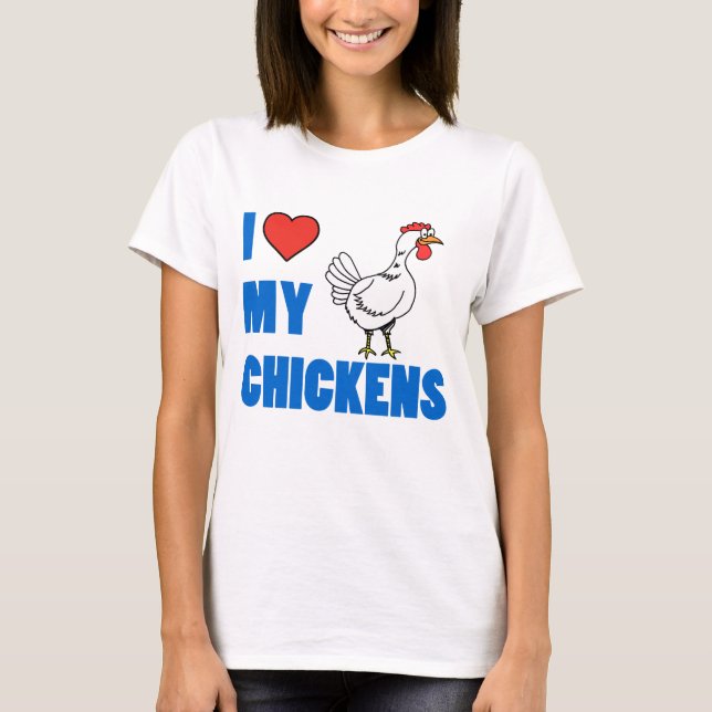 T-shirt J'Aime Mes Poulets (Devant)