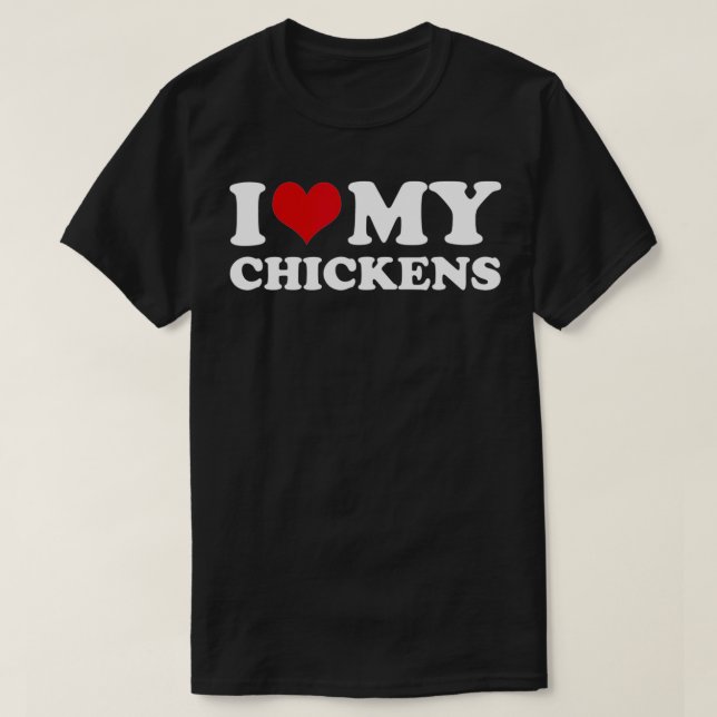 T-shirt J'Aime Mes Poulets (Design devant)