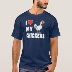 T-shirt J'aime mes poulets (EN SOMBRE)