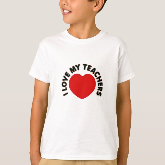 T-shirt J'aime mes professeurs (le grand coeur) (Devant)