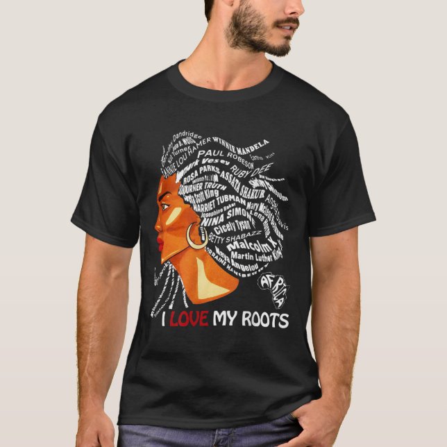 T-shirt J'aime mes racines - Mois de l'histoire patriotiqu (Devant)