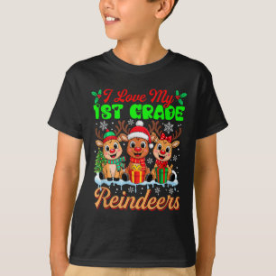 T-shirt J'aime mes rennes de 1ère année trois rennes de No