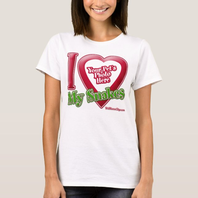 T-shirt J'aime mes serpents - Photo (Devant)