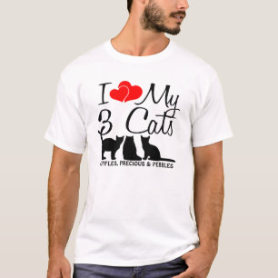 T-shirt J'aime mes trois chats