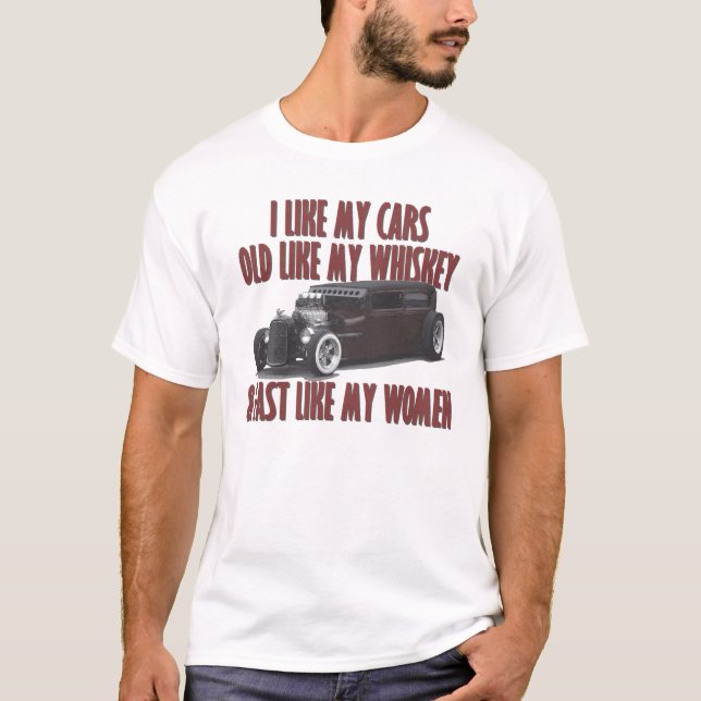 T-shirt J'aime mes voitures (Devant)