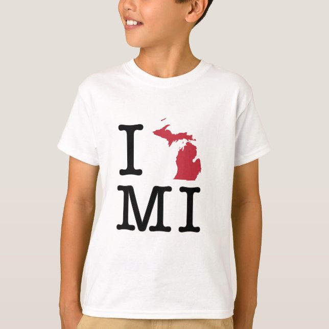 T-shirt J'aime Michigan (Devant)