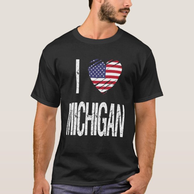 T-shirt J'aime Michigan (Devant)