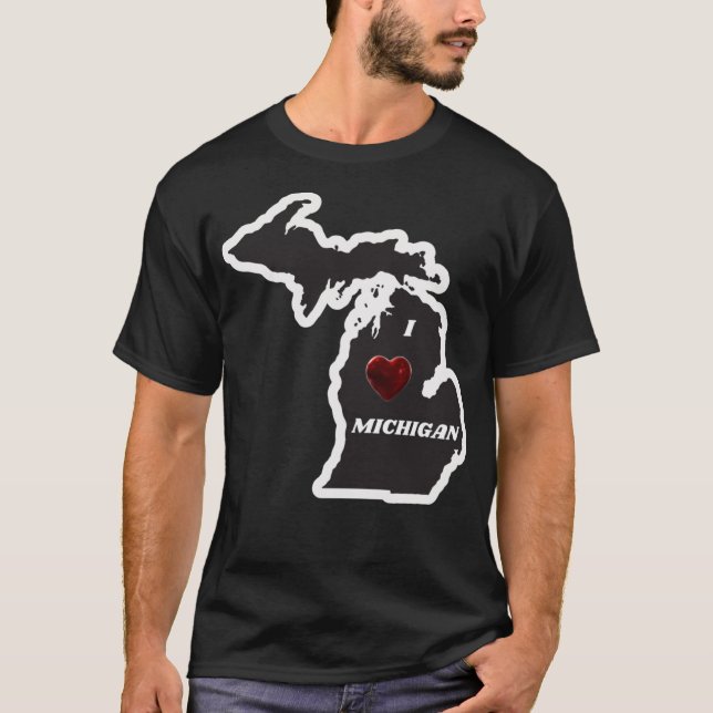 T-shirt J'aime Michigan 3 (Devant)
