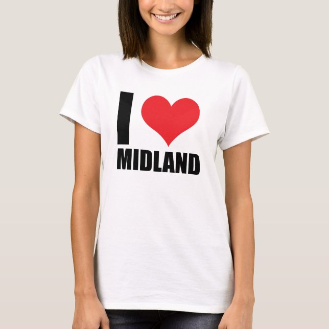 T-shirt J'aime Midland (Devant)