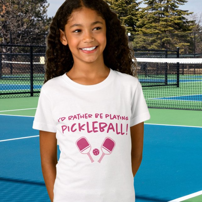 T-Shirt J'aime mieux jouer au Pickleball Mignon Rose Fémin (
by Beach Pause Designs
I'd Rather Be Playing Pickleball Cute Girly Pink T-Shirt)