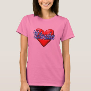 T-shirt J'aime Milwaukee le Wisconsin