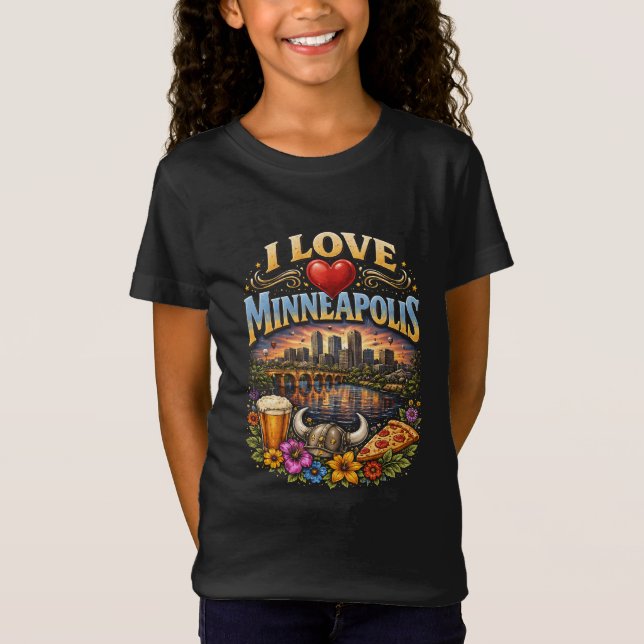 T-Shirt J'aime Minneapolis (Devant)