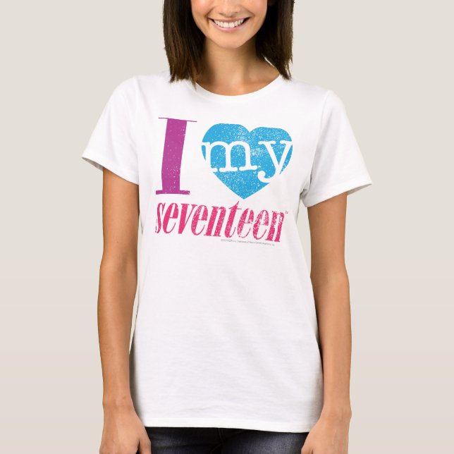 T-shirt J'Aime Mon 17 Aqua (Devant)