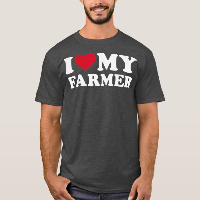 T-shirt J'aime mon agriculteur (2) (Devant)