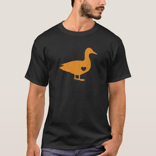 T-shirt J'aime mon agriculteur fol de volaille de canards (Devant)
