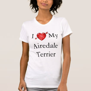 T-shirt J'Aime Mon Airedale Terrier 2