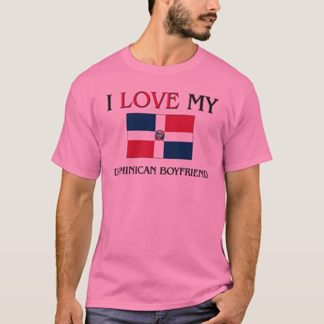 T-shirt J'aime mon ami dominicain (Devant)