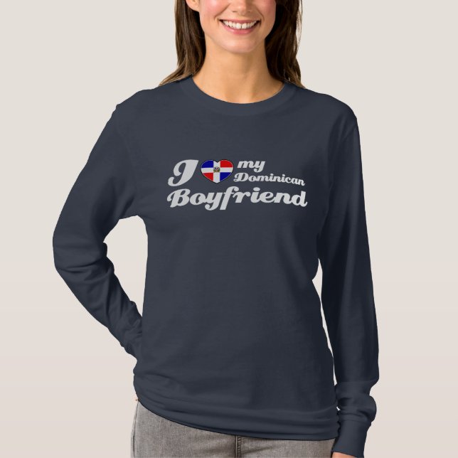 T-shirt J'aime mon ami dominicain (Devant)