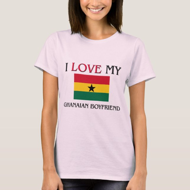 T-shirt J'aime mon ami ghanéen (Devant)