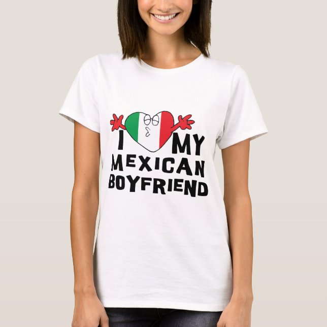 T-shirt J'aime mon ami mexicain (Devant)
