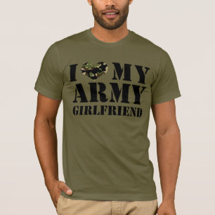 T-shirt j'aime mon amie d'armée