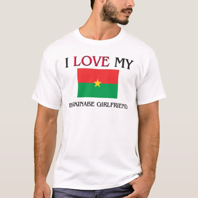 T-shirt J'aime mon amie de Burkinabe (Devant)