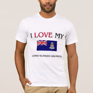 T-shirt J'aime mon amie d'insulaire de caïman