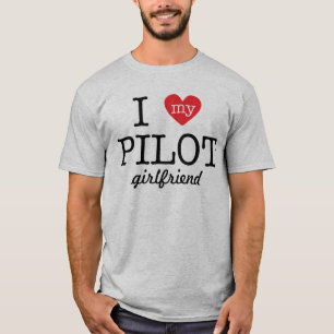 T-shirt J'aime mon amie pilote
