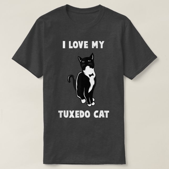 T-shirt J'Aime Mon Amoureux Tuedo CatCat  (Design devant)