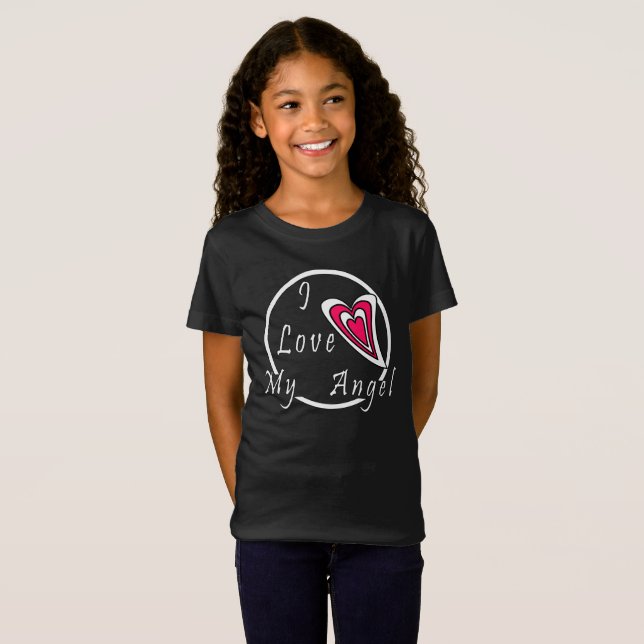 T-Shirt J'aime mon Ange (Devant entier)
