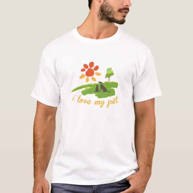 T-shirt j'aime mon animal (Devant)