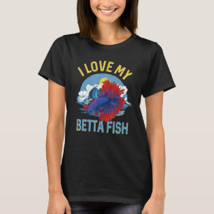 T-shirt J'aime mon aquarium pour poissons Betta Aquariophi