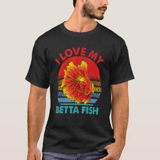 T-shirt J'aime mon aquarium pour poissons Betta Aquariophi