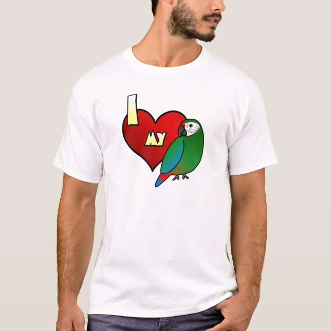 T-shirt J'aime mon ara militaire (Devant)