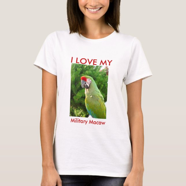 T-shirt J'AIME MON ara militaire (Devant)