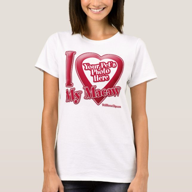 T-shirt J'aime mon ara - Photo (Devant)